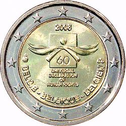 2 Euro 2008 Large Obverse coin