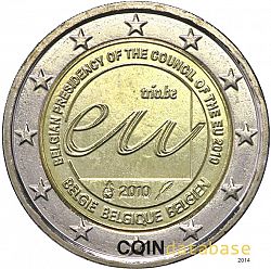 2 Euro 2010 Large Obverse coin