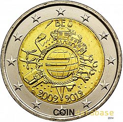 2 Euro 2012 Large Obverse coin