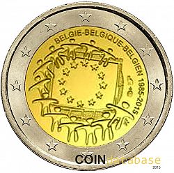 2 Euro 2015 Large Obverse coin