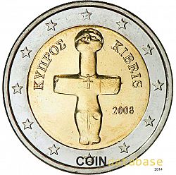 2 Euro 2008 Large Obverse coin