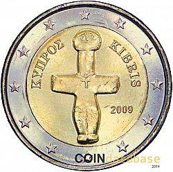 2 Euro 2009 Large Obverse coin