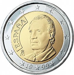 2 Euro 1999 Large Obverse coin