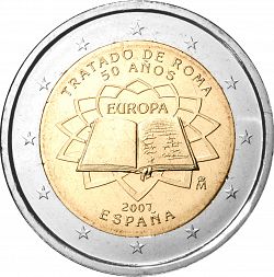 2 Euro 2007 Large Obverse coin