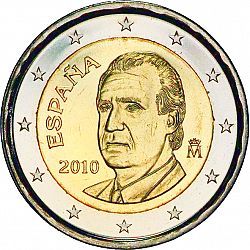 2 Euro 2010 Large Obverse coin