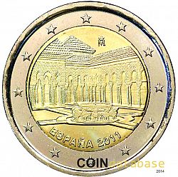 2 Euro 2011 Large Obverse coin