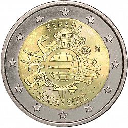 2 Euro 2012 Large Obverse coin