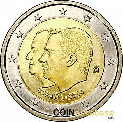 2 Euro 2014 Large Obverse coin