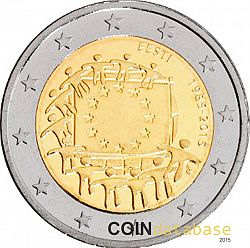 2 Euro 2015 Large Obverse coin