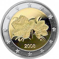 2 Euro 2008 Large Obverse coin