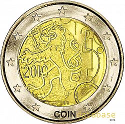 2 Euro 2010 Large Obverse coin