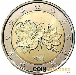 2 Euro 2011 Large Obverse coin