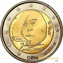 2 Euro 2014 Large Obverse coin