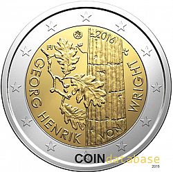 2 Euro 2016 Large Obverse coin