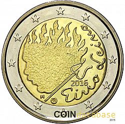 2 Euro 2016 Large Obverse coin