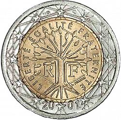 2 Euro 2001 Large Obverse coin