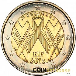 2 Euro 2014 Large Obverse coin