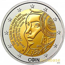 2 Euro 2015 Large Obverse coin