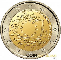 2 Euro 2015 Large Obverse coin