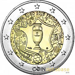 2 Euro 2016 Large Obverse coin