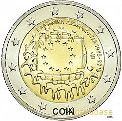 2 Euro 2015 Large Obverse coin