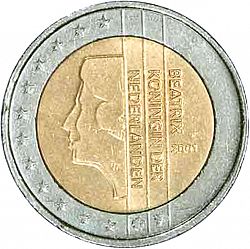 2 Euro 2001 Large Obverse coin
