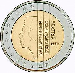 2 Euro 2003 Large Obverse coin
