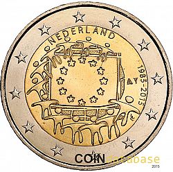 2 Euro 2015 Large Obverse coin