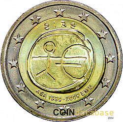 2 Euro 2009 Large Obverse coin