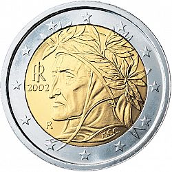 2 Euro 2002 Large Obverse coin