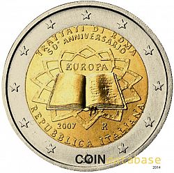 2 Euro 2007 Large Obverse coin