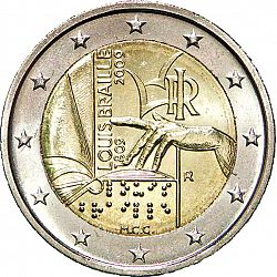 2 Euro 2009 Large Obverse coin