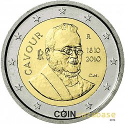 2 Euro 2010 Large Obverse coin