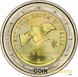 2 Euro 2011 Large Obverse coin