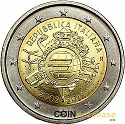 2 Euro 2012 Large Obverse coin