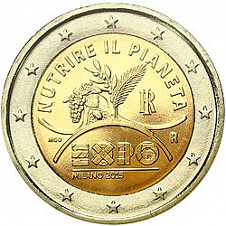 2 Euro 2015 Large Obverse coin