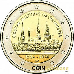 2 Euro 2014 Large Obverse coin