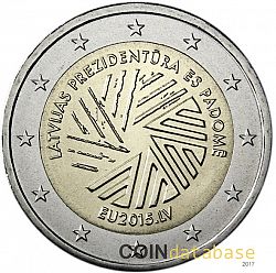 2 Euro 2015 Large Obverse coin