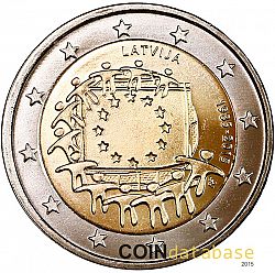 2 Euro 2015 Large Obverse coin