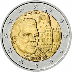 2 Euro 2008 Large Obverse coin