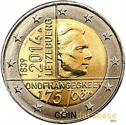 2 Euro 2014 Large Obverse coin