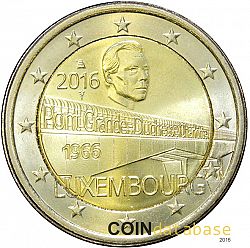 2 Euro 2016 Large Obverse coin