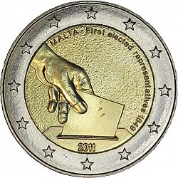 2 Euro 2011 Large Obverse coin