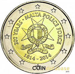 2 Euro 2014 Large Obverse coin