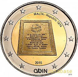 2 Euro 2015 Large Obverse coin