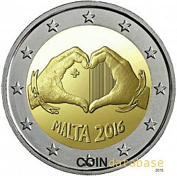 2 Euro 2016 Large Obverse coin