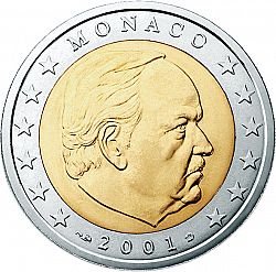 2 Euro 2001 Large Obverse coin