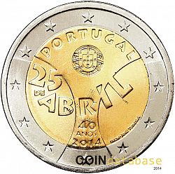 2 Euro 2014 Large Obverse coin