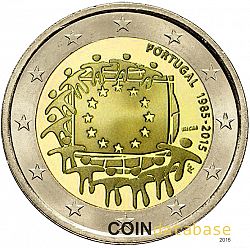 2 Euro 2015 Large Obverse coin