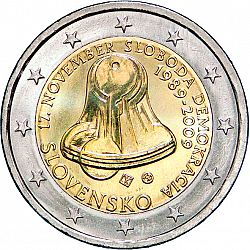 2 Euro 2009 Large Obverse coin